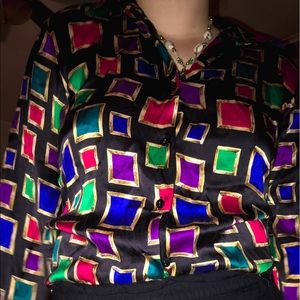 Erena Vintage Silk Button Up